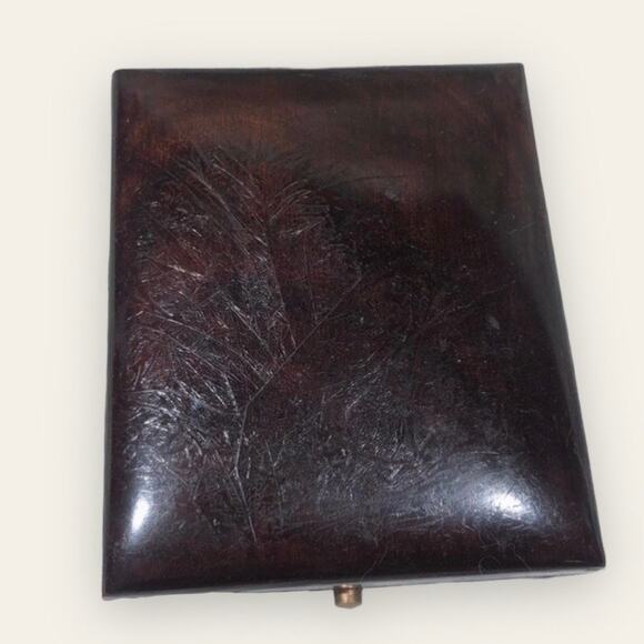 Antique Howard Watch Works Keystone Watch Case Wood Tree Embossed Watch Box